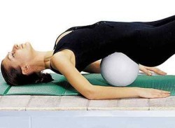 Exercise cushion under your lower back